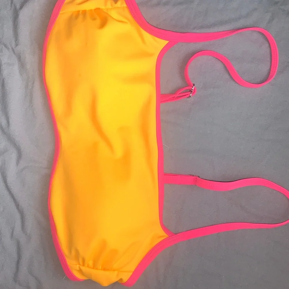 wild fable Neon Yellow Bikini with Hot Pink Trim